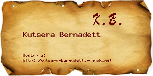 Kutsera Bernadett névjegykártya